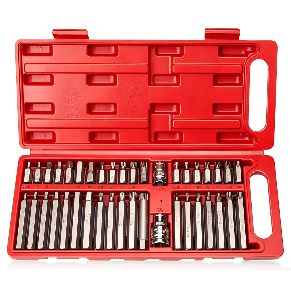 Kit 40/98 Peças De Ferramentas Bit Torx Allen Multidentado Crv De Alta Qualidade