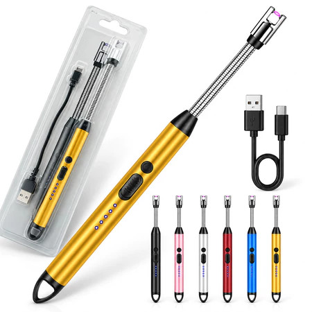 Kit2 Acendedor de Plasma Ecológico para Fogão Velas Camping Usb Luxo