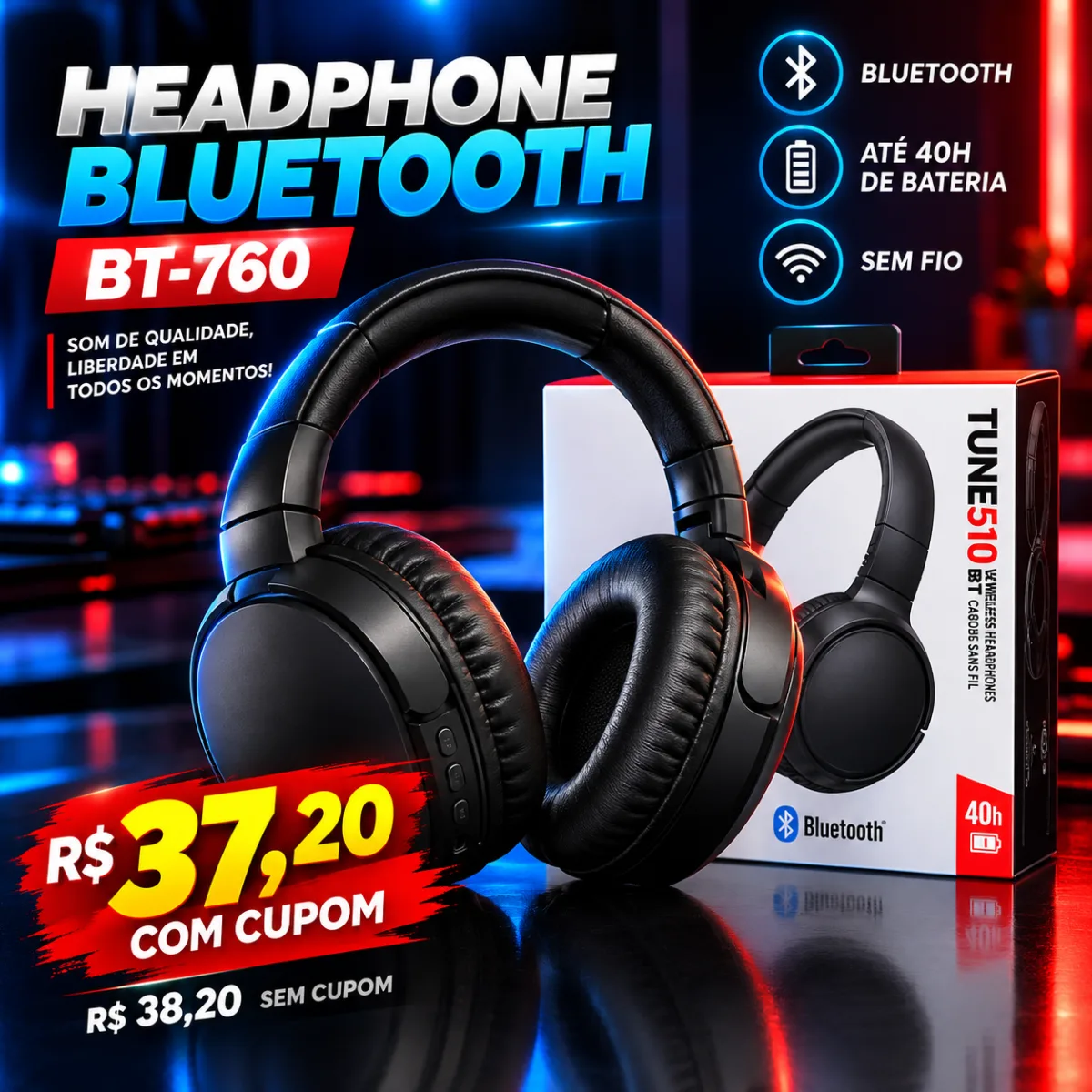 Fone Bluetooth TWS Macaron