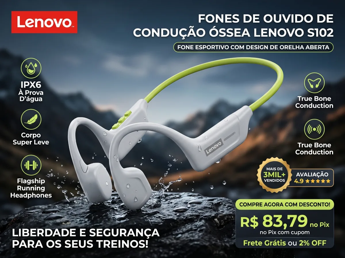 Lenovo S102 Fone Esportivo IPX6