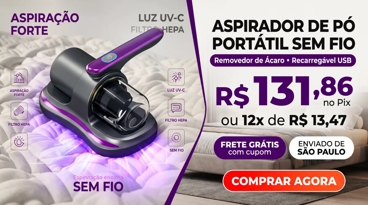 Aspirador Portátil Sem Fio USB