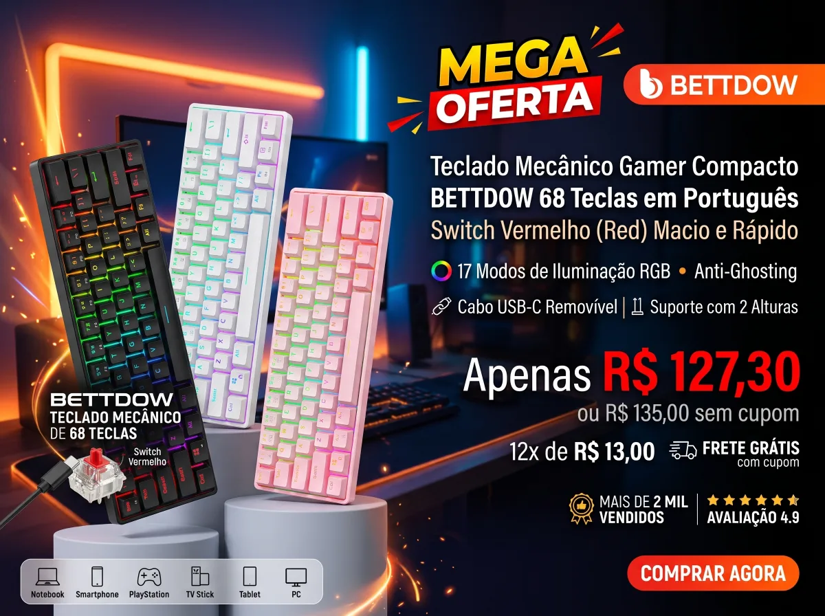 Teclado Mecânico BETTDOW 68 Teclas