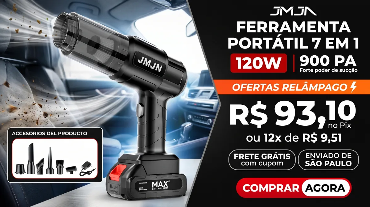 Aspirador e Soprador JMJN 7 em 1