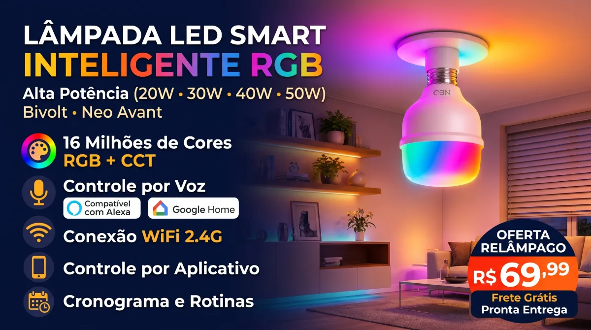 Lâmpada LED Smart Wi-Fi Neo Avant Bivolt