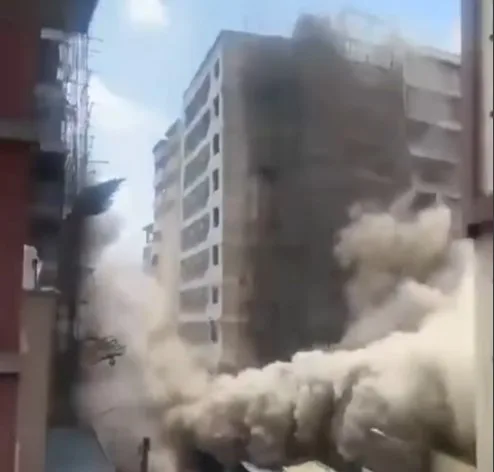 Edifício de 18 andares em construção desaba em Nairóbi e mobiliza equipes de resgate