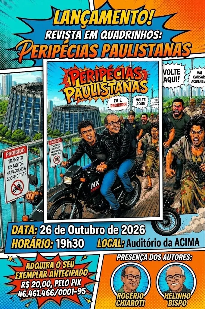Peripécias Paulistanas: Nova revista em quadrinhos é lançada em 26 de outubro